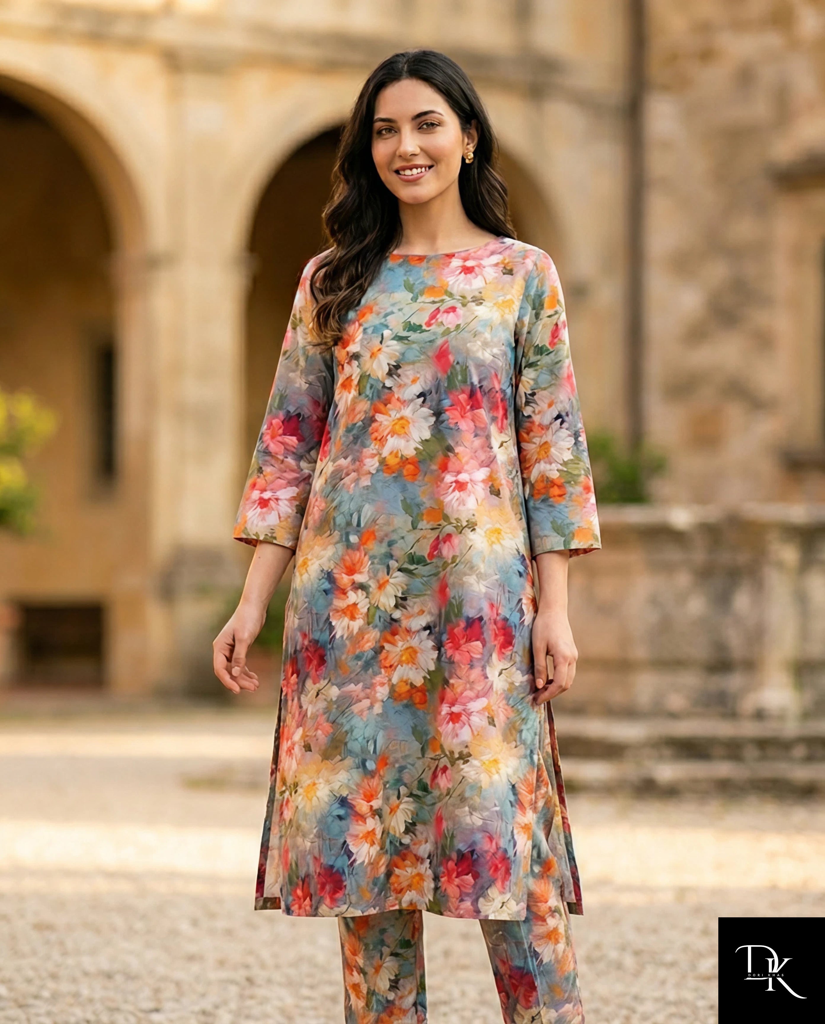 Painted Petals | 2 Piece - Allover Printed Lawn (Unstitched)
