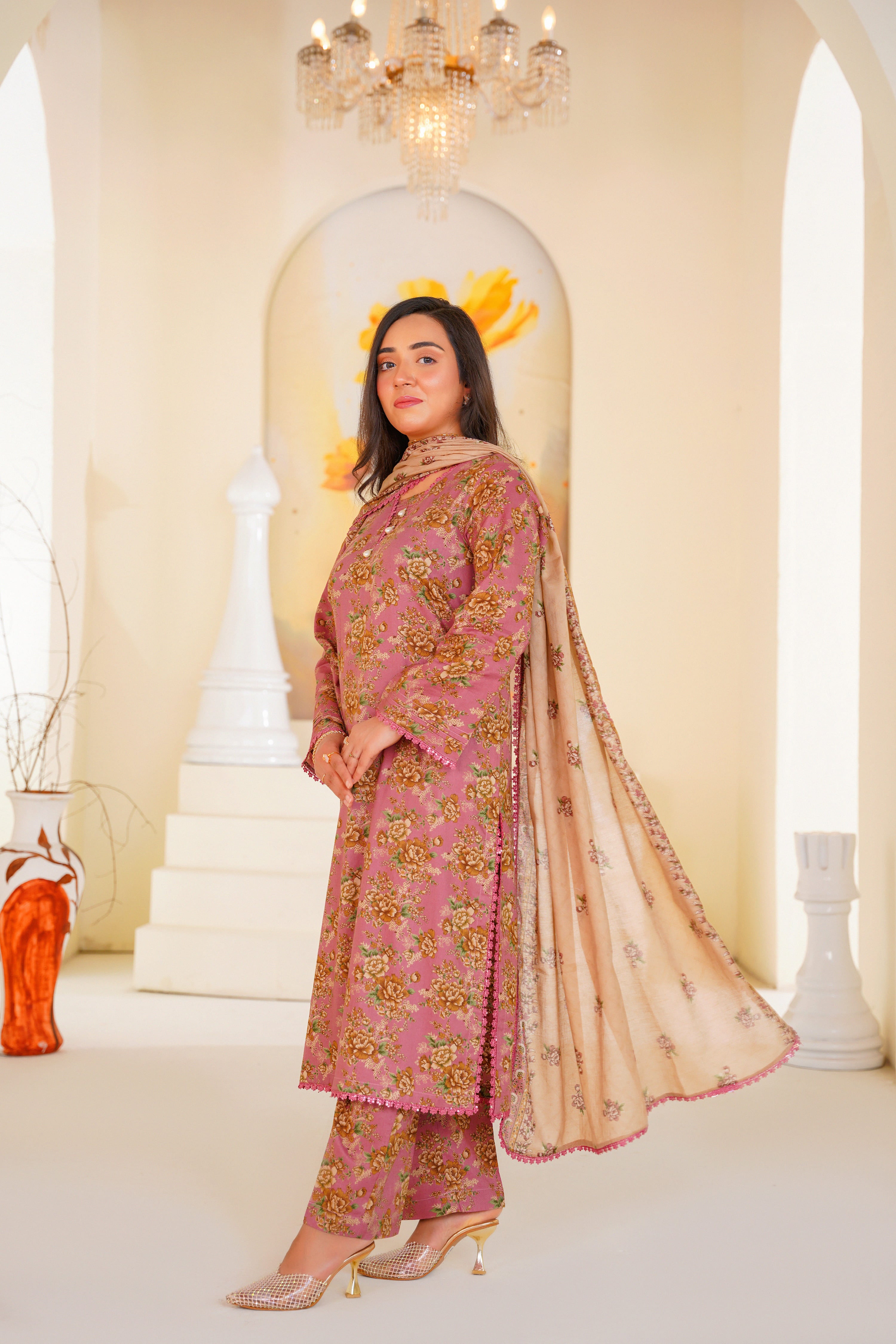 Rosa | Floral Printed Lawn Suit (3pc)