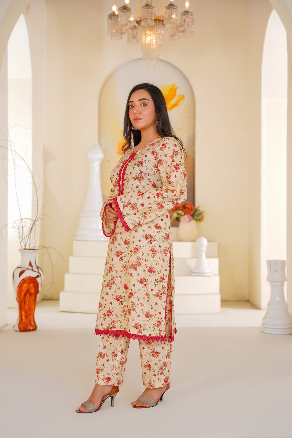 Gulnaar | Floral Printed Lawn Suit (3pc)