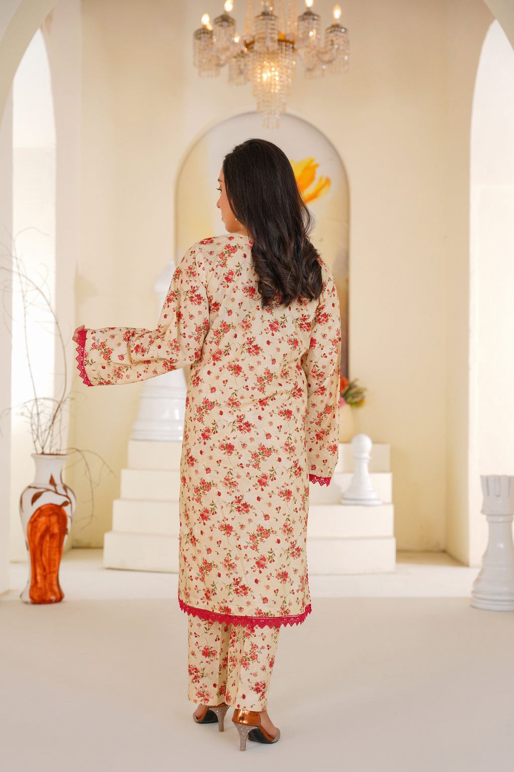 Gulnaar | Floral Printed Lawn Suit (3pc)