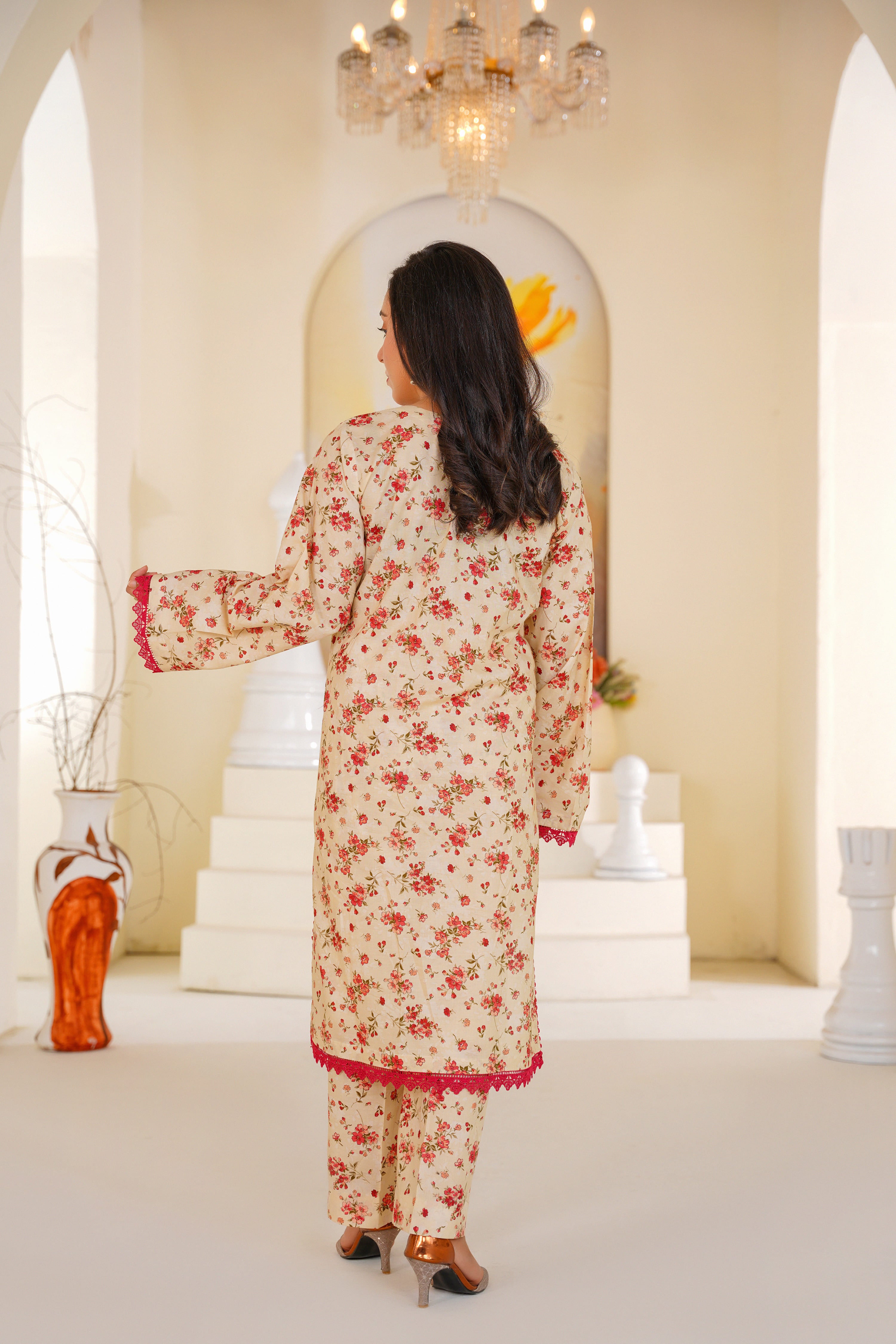 Gulnaar | Floral Printed Lawn Suit (3pc)