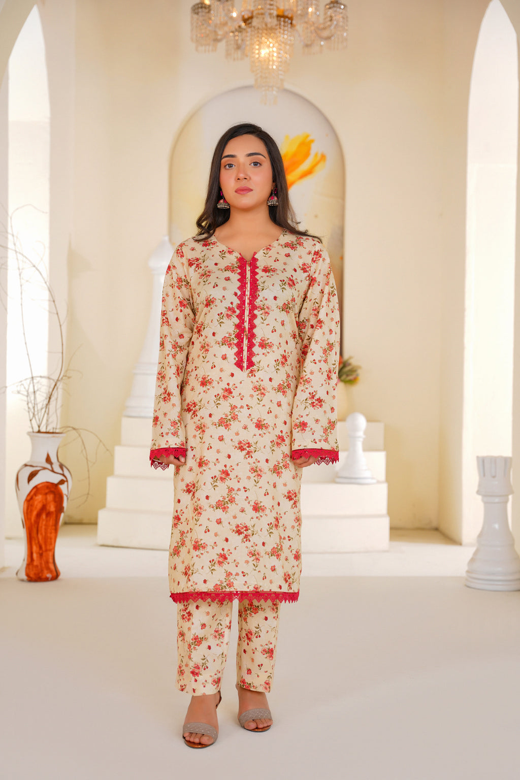 Gulnaar | Floral Printed Lawn Suit (3pc)