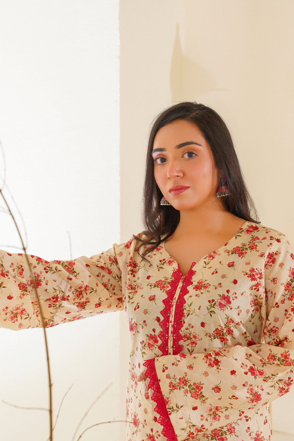 Gulnaar | Floral Printed Lawn Suit (3pc)