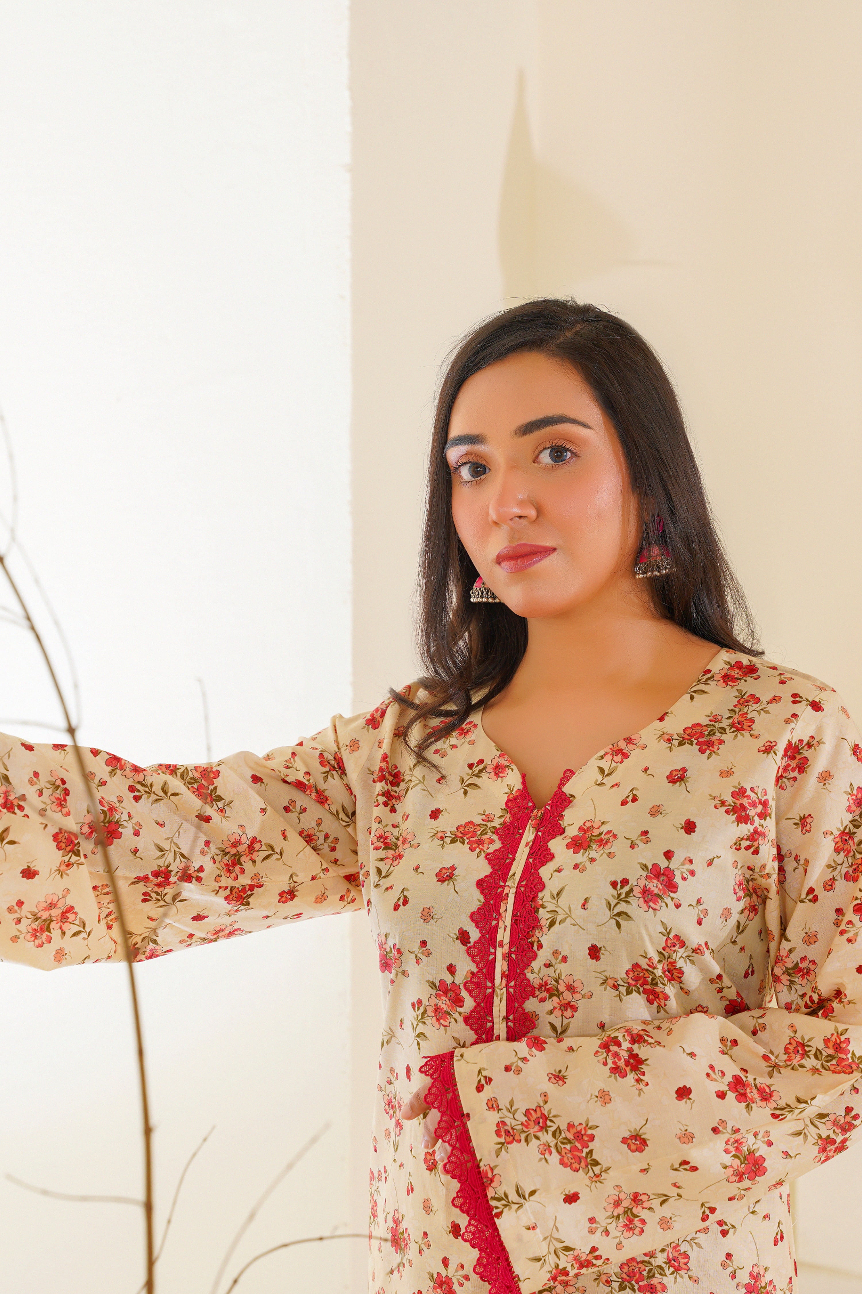 Gulnaar | Floral Printed Lawn Suit (3pc)