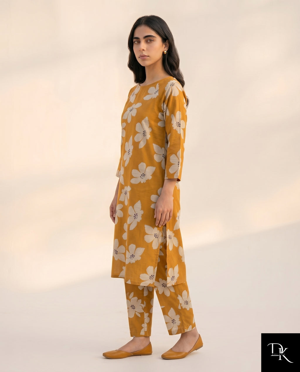 Ochre Bloom | 2 Piece - Allover Printed Lawn (Unstitched)
